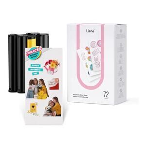 Liene PixCut S1 Enhanced Adhesion Sticker Refill Pack – 72 Sheets + 2 Cartridges